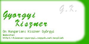 gyorgyi kiszner business card